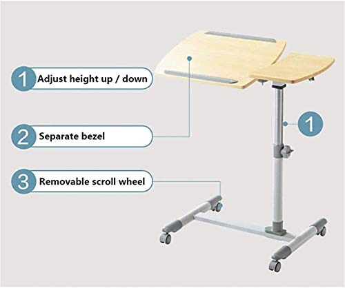 CAMBOS Lectern Podium Stand with Laptop Desk Cart - Height Adjustable Rolling Computer Table