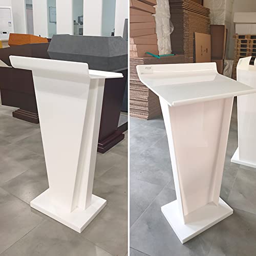 JOuan Acrylic Church Lectern Podium Stand - Portable 10mm Frosted Vertical Design
