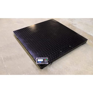 Liberty Scales Industrial Floor Scale with Metal Indicator and Printer, 48” x 48”, 5000 lbs Capacity