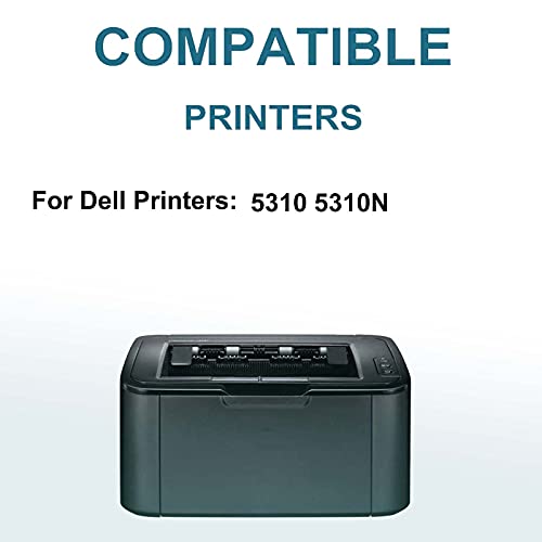 1-Pack Compatible High Yield 5310 5310N Laser Printer Toner Cartridge Replacement for Dell 341-2939 (UG217 RD907) Printer Cartridge (Black)