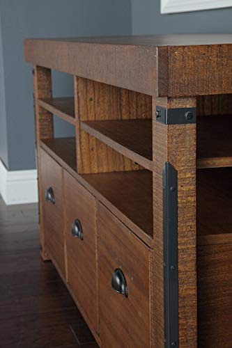 American Furniture Classics Industrial Collection Credenza Console and Hutch Bundle