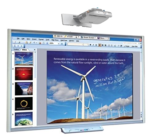 SMART Electronic Interactive Dry Erase Board (6ft x 4ft) with NEC UM330X Short Throw Projector