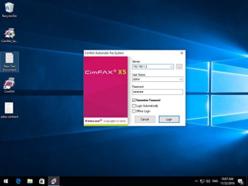 CIMSUN CimFAX C5 Fax Server for PC/Mobile Fax2Email - 20 Users Landline Fax Solution