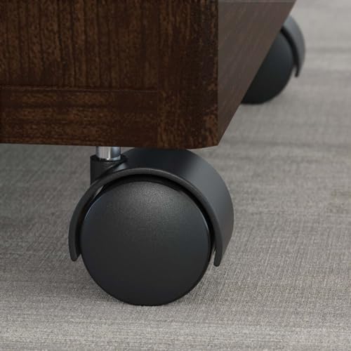 Bush Business Furniture Series C SRC095HCSU 72W Desk with Storage, Mocha Cherry