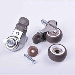 IkiCk Heavy Duty Office Chair Caster Wheels - Universal Size 50mm/2inch - Brake+Universal 75mm/3inch - Brake+Universal 50mm/2inch