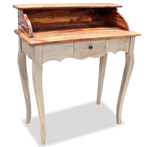 H.BETTER Writing Desk Workstation Antique-Style Office Student Table Home Office Desks Computer Desk 31.5"x15.7"x36.2"