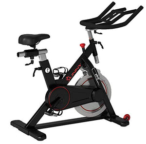 Sunny Health & Fitness Magnetic Belt Drive Indoor Cycling Bike with 44 lb Flywheel and Large Device Holder, Black, Model Number: SF-B1805