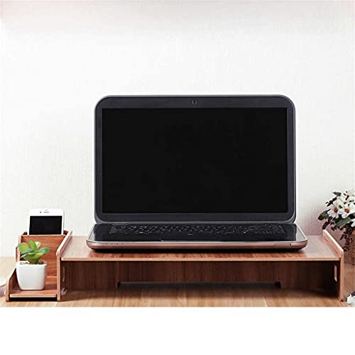 YFSDX Wooden Computer Monitor Stand Riser Desktop Storage Shelf Laptop Stand Organizer Monitor Holder for Home Office Supplies