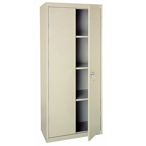 Sandusky Lee VF31301872-07 Storage Cabinet Value Line with 3 Fixed Shelves 30" W x 18" D x 72" H, Putty