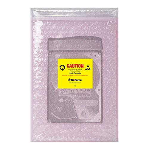 Anti Static Bubble Bags, Resealable Static Shielding Bag, Reusable for Sensitive Electronic Components (Large Qty 100)