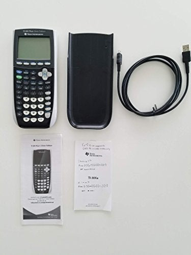 Texas Instruments TI-84 Plus Silver Graphing Calculator, Black/Dark Grey