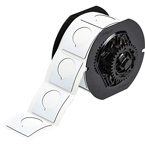 Brady B30EP-169-593-WT, Raised Panel Polyester Label 1.8"x1.8", White (1 Roll of 190 pcs)