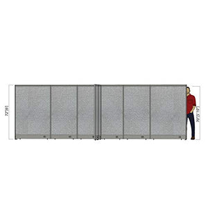 GOF Freestanding X-Shaped Office Partition, Large Fabric Room Divider Panel - 132" x 228" x 48