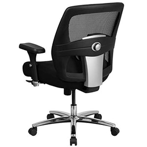 Flash Furniture HERCULES Series 24/7 Intensive Use Big & Tall 500 lb. Rated Black Mesh Executive Swivel Chair with Ratchet Back