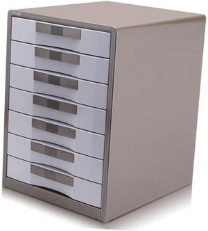 ELODEK 7-Layer Lockable Desktop File Cabinet, Aluminum Alloy, Cosmetic Storage (Size:A)