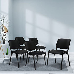 VINGLI Stackable Waiting Room Chairs, 10-Pack PU Church Conference Office Guest Reception Stacking Chairs