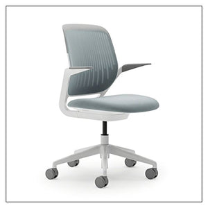 Steelcase Cobi Office Chair: Arms with Soft Arm Caps - Standard Carpet Casters