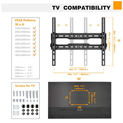 5Rcom Rolling TV Cart for 32-55 Inch TVs with Laptop Shelf, Height Adjustable - Holds Up to 132 lbs