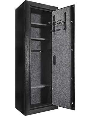 Barska AX13378 Quick and Easy Access Biometric Rifle Firearm and Long Gun Safe for Home with Optional Silent Mode & Removable Shelf