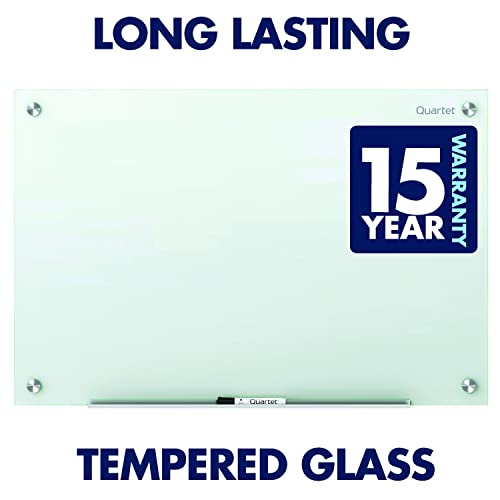 Quartet Glass Whiteboard, Magnetic Dry Erase White Board, 8' x 4', White Surface, Infinity (G9648W-A)