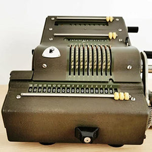Amdsoc 1952's Large Hand Calculator - 18-bit Mechanical Sprocket - 17 x 30 x 24 cm