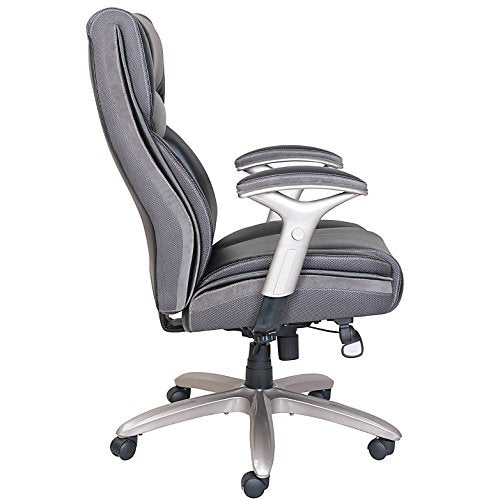 Serta Smart Layers Jennings Super Task Big and Tall Chair, Black/Slate