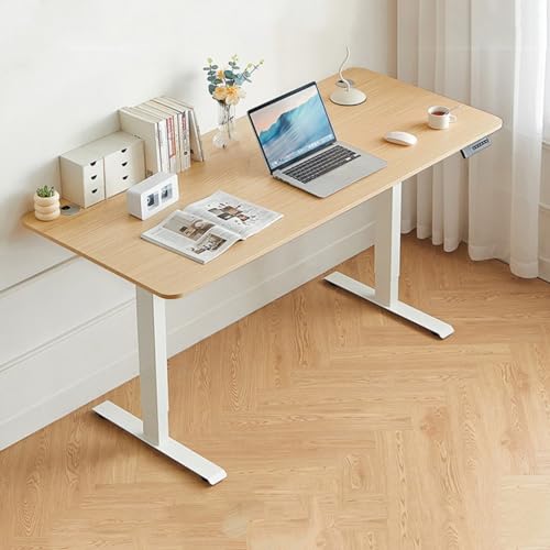 SanzIa Electric Height Adjustable Standing Desk, Home Office Workstation, Memory Presets, Single Motor (Color: B, Size: 120 * 60 * 68-118cm)