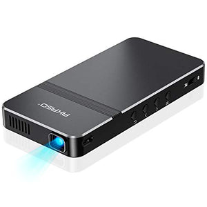 AKASO Mini Projector, Pocket-Sized DLP Portable Projector, 50 ANSI Lumens Video Projector, Support 1080P HDMI Input Built-in Rechargeable Battery Stereo Speakers and Remote Control Movie Projector