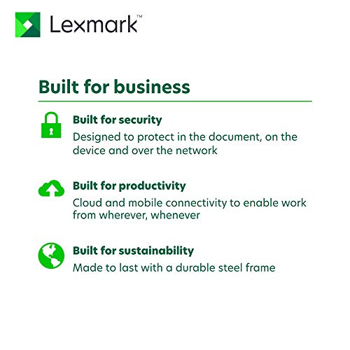 Lexmark B3340dw Monochrome Laser Printer with Full-Spectrum Security and Print Speed up to 40 ppm(29S0250), Gray/White, Small