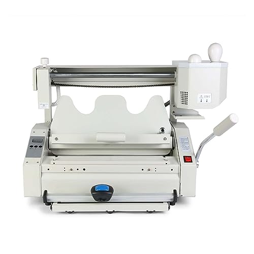 HUIWOSEN White 4 In 1 Manual Glue Book Binding Machine - Binds 160 Books, Milling Spine Rougher