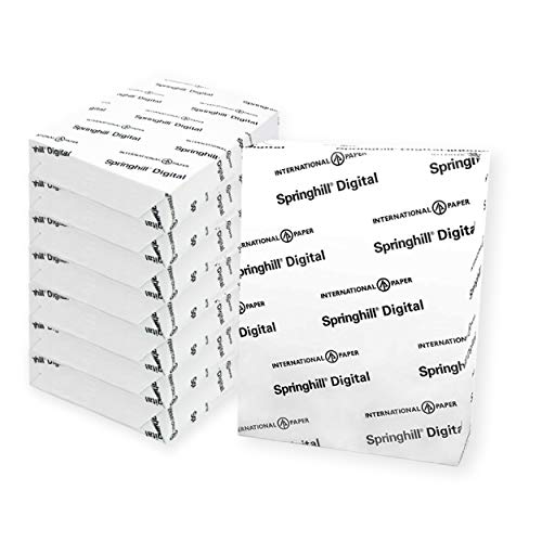 Springhill White 8.5” x 11” Cardstock Paper, 90lb, 163gsm, 2,000 Sheets (8 Reams) – Premium Lightweight Cardstock, Printer Paper with Smooth Finish for Greeting Cards, Flyers, Scrapbooking – 015101C