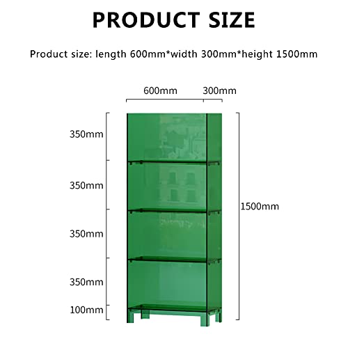 Acrylic Multi-Layer Floor Bookshelf, Blue (Green)