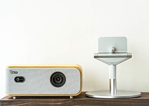 PIQS Q1 Home 4D Auto Keystone Pico Projector Bundle with Portalbe Projector Stand- Silver