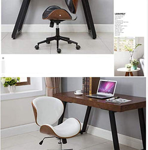 Video Game Chairs Home Office Desk Chairs Office Chairs with Lumbar Support Office Chairs & Sofas Retro Computer Chair,Nordic Simple Modern Wooden Office Chair,Home Leather Chair Rotating Conference C