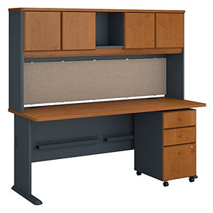 Bush Business Furniture SRA051NCSU Office Suite, Natural Cherry and Slate
