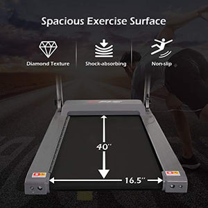 FYC Folding Treadmill for Home Electric Treadmill Exercise Running Machine Portable Compact Treadmill Foldable for Walking Home Gym Fitness Workout Jogging, Free Installation