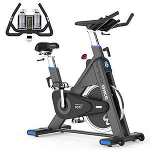Cycool Exercise Bike Stationary,330 Lbs Weight Capacity Pro Belt Drive Indoor Home Gyms Cycling Bike Trainer, Super Smooth Heavy Duty Flywheel Commercial Studio Cycle for Fitness(Blue)