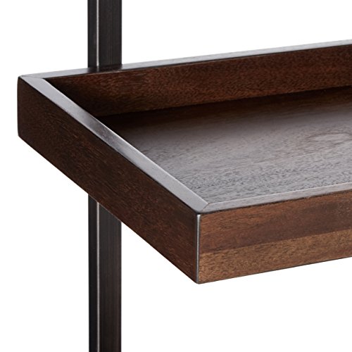 Ashley Furniture Signature Design - Starmore Bookcase - 5 Fixed Shelves - Contemporary - Blackened Gunmetal Frame - Rustic Brown Finished Shelves