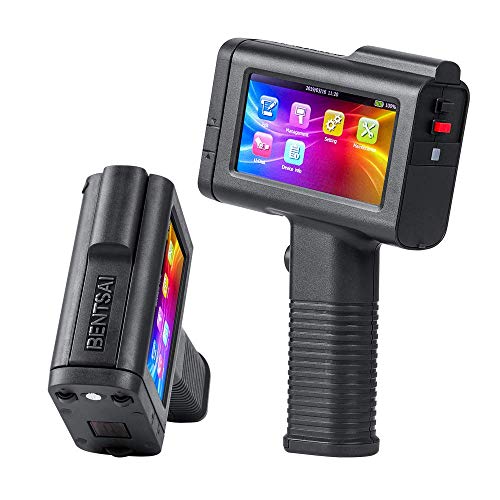 BENTSAI Portable Intelligent HD Handheld Inkjet Printer with 4.3 Inch LED Screen Inkjet Coding Machine for Label (Support 11 Languages Including English, German, French, Spanish, Italian, etc.)