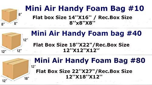 Foam bag For Packaging 100 PACK Handy Bags #10 14” x 16" Room Temperature Expanding Foam Bags 100 Pack