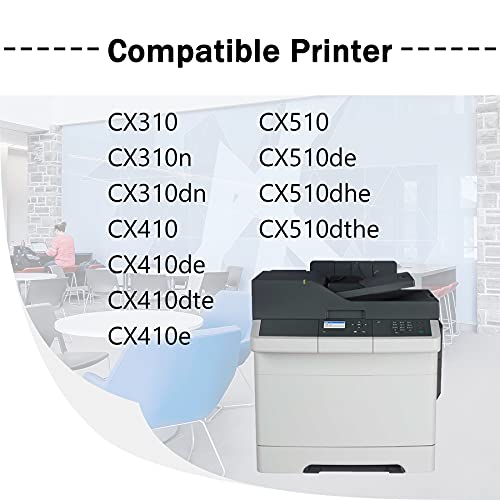 Compatible 3 Pack 801HK 80C1HK0 Black High Yield Toner Cartridge Replacement for Lexmark CX410de CX410dte CX410e CX310n CX310dn CX410 CX510 CX510de CX510dhe CX510dthe CX310 Printer Ink Cartridge.
