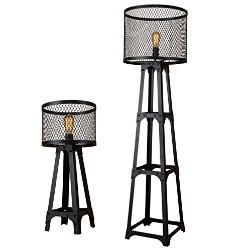 EESHHA Vintage Black Tripod Floor Lamp for Dining Room Foyer
