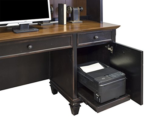 Martin Furniture Hartford Credenza, Brown - Fully Assembled & Hartford Hutch, Brown - Fully Assembled