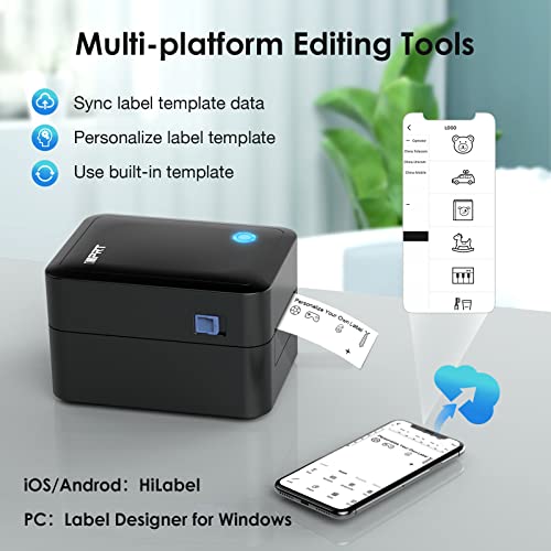 iDPRT Bluetooth Label Printer - 2022 Ultra-Fast Thermal Label Printer, 1"-3.15" Width Wireless Label Maker with APP for Barcode, Address, Mailing, Filling etc, Support Windows, Mac, iOS& Android