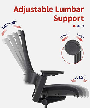 CLATINA Swivel Executive Office Chair with 3D Armrest and Lumbar Support