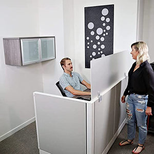 OBEX Acrylic Mounted Desk Privacy Panel 24" x 72" Frosted