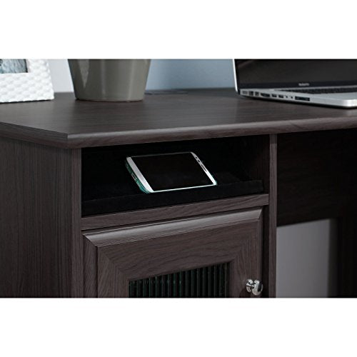 Cabot L Shaped Desk with Hutch and 5 Shelf Bookcase