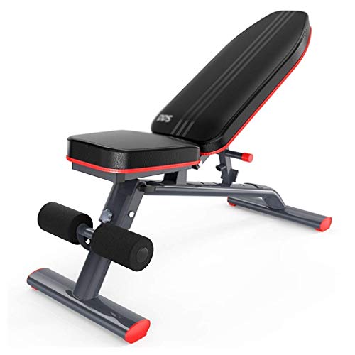 YFMMM Weight Bench Adjustable, Utility Sit Up Bench Strength Training Gym Bench Flat/Incline/Decline Incline Decline Benchs,Black_110x46x110cm