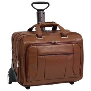 Mckleinusa West Town S Series 15704 Detachable. Wheeled Laptop Case . Shoulder Strap, Hand Strap, Handle17" Screen Support . 14.5" X 17" X 12" . Leather . Brown "Product Type: Accessories/Carrying Cases"