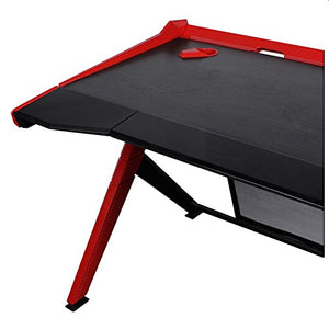 DXRacer DGD/1000/NR Newedge Edition gaming desktop office desk computer desks pc desk gaming table Ergonomic Comfortable Desk (Black/Red)